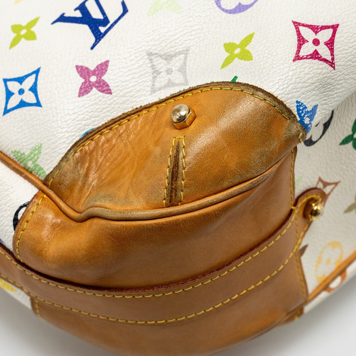 LOUIS VUITTON MURAKAMI GRETA BAG MONOGRAM CANVAS WHITE/MULTICOLOUR GHW