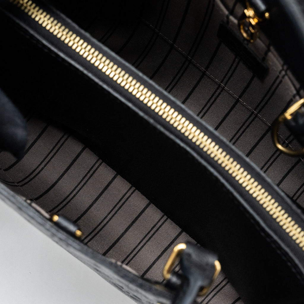 LOUIS VUITTON MONTAIGNE BB  MONOGRAM EMPREINTE BLACK GHW