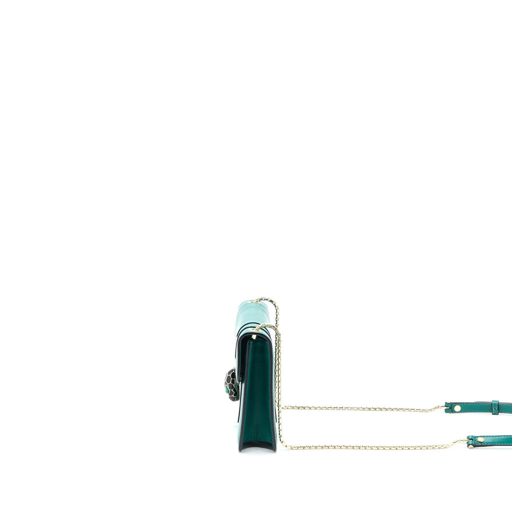 BVLGARI SERPENTI FOREVER CROSSBODY BAG CALFSKIN GREEN LGHW