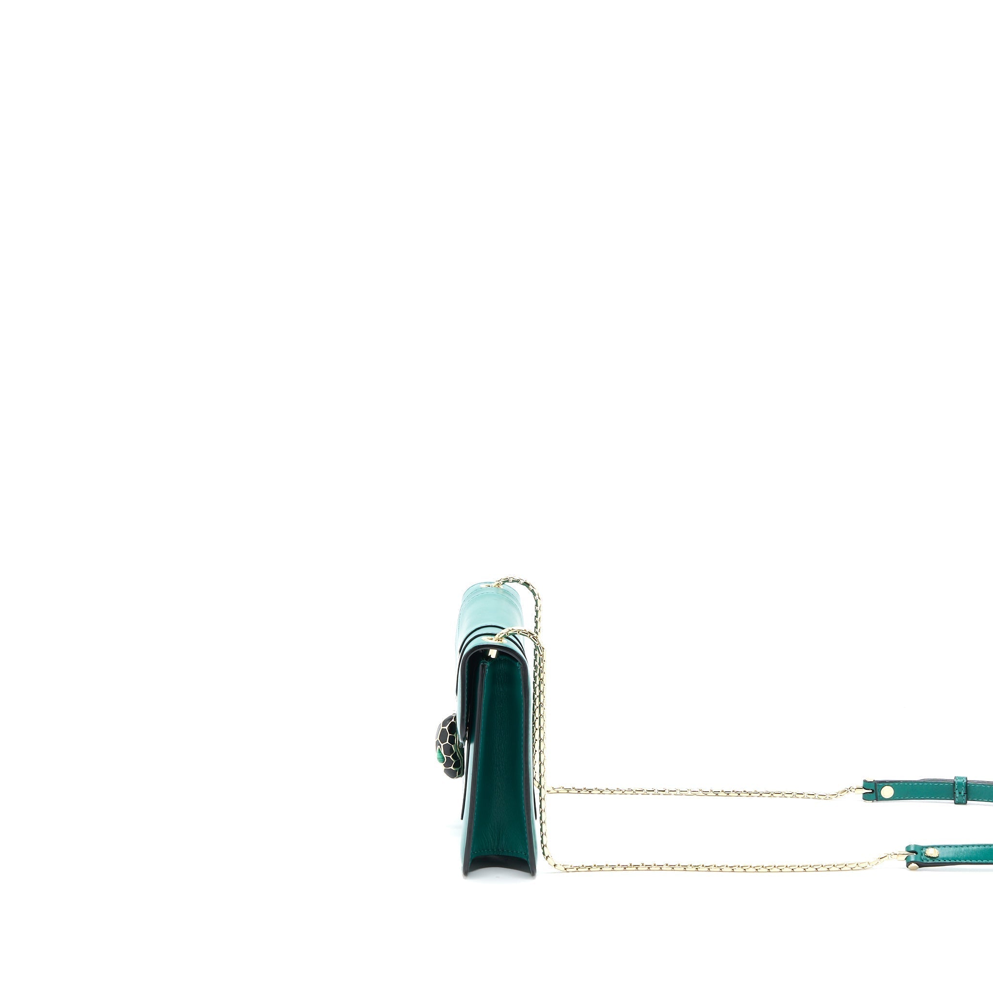 BVLGARI SERPENTI FOREVER CROSSBODY BAG CALFSKIN GREEN LGHW