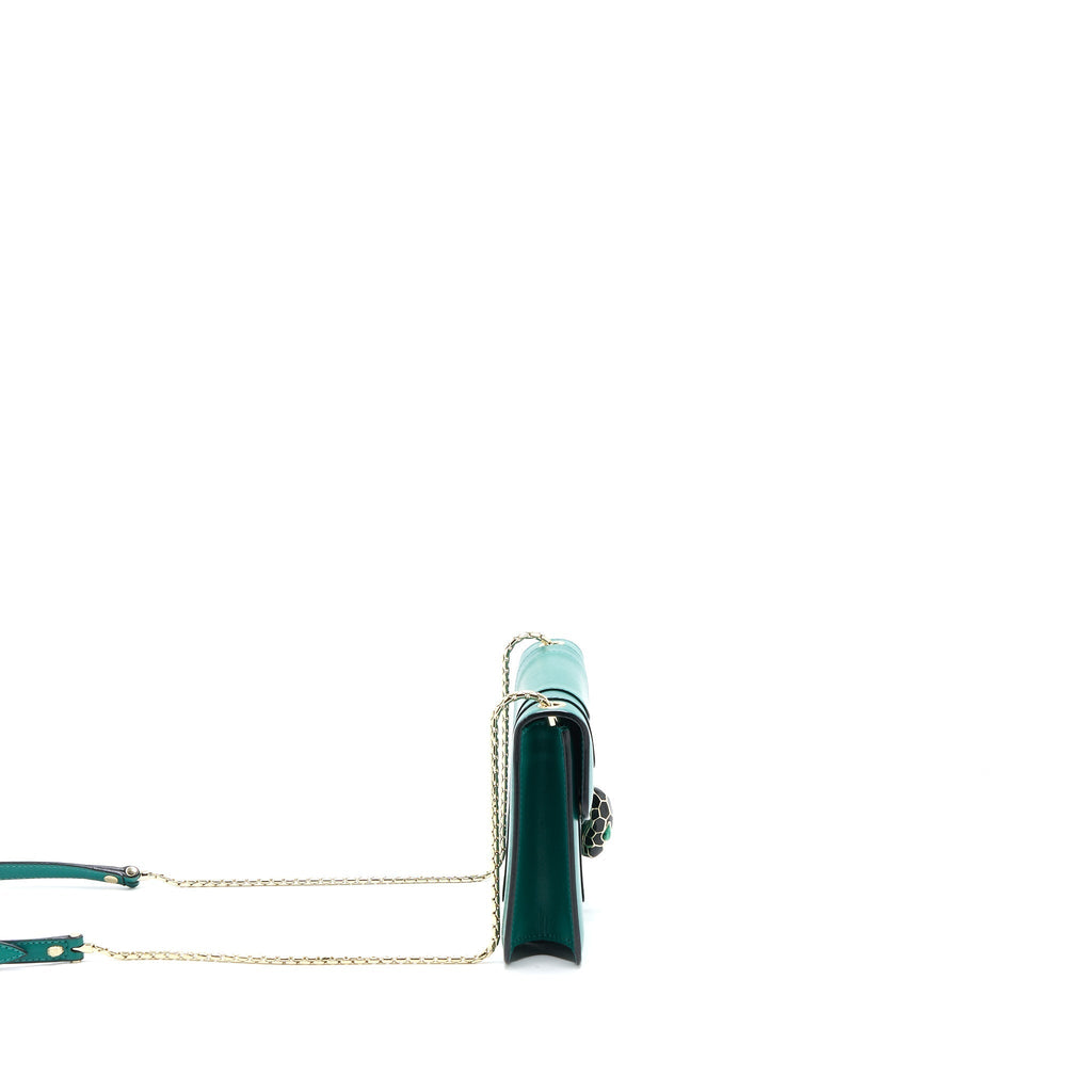 BVLGARI SERPENTI FOREVER CROSSBODY BAG CALFSKIN GREEN LGHW
