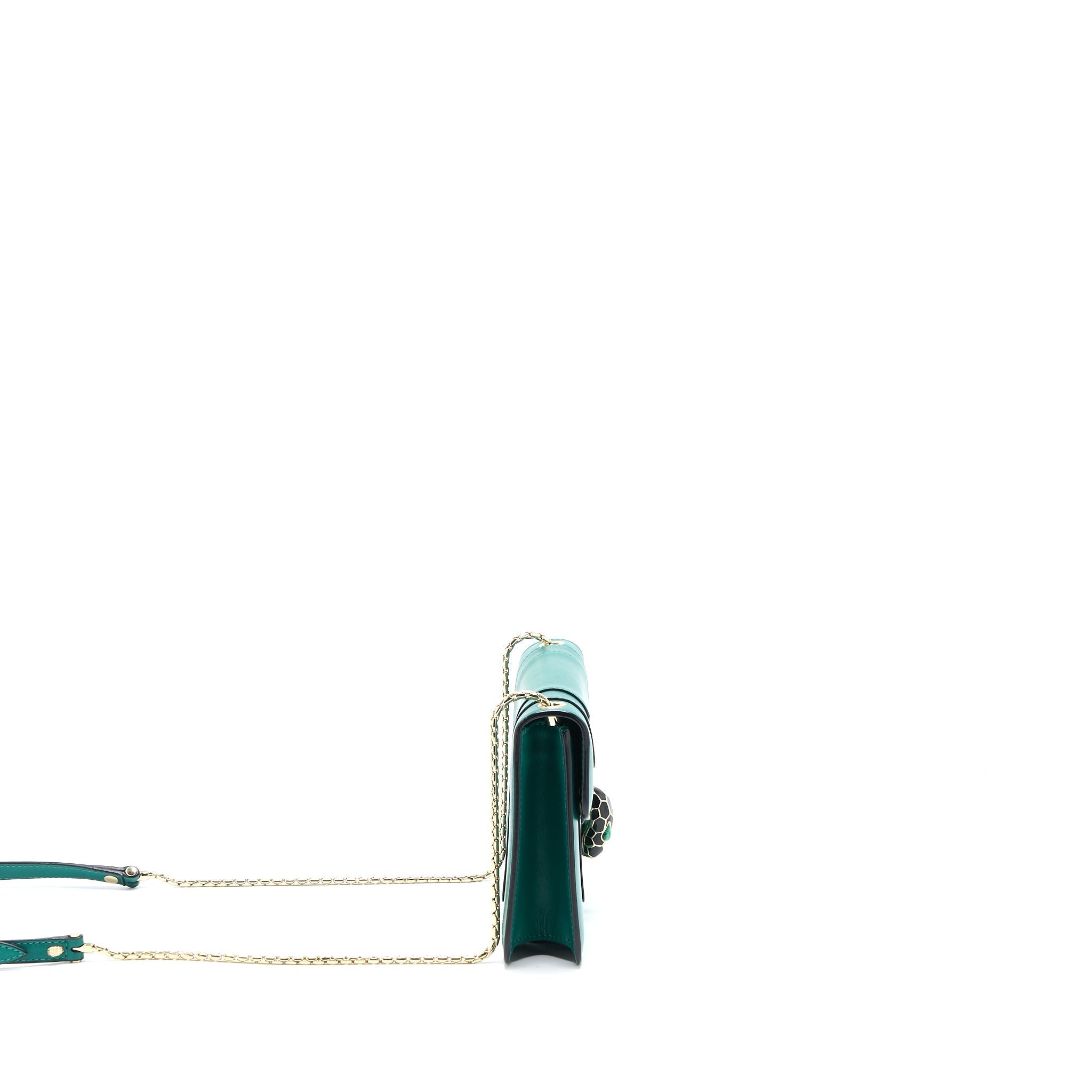BVLGARI SERPENTI FOREVER CROSSBODY BAG CALFSKIN GREEN LGHW