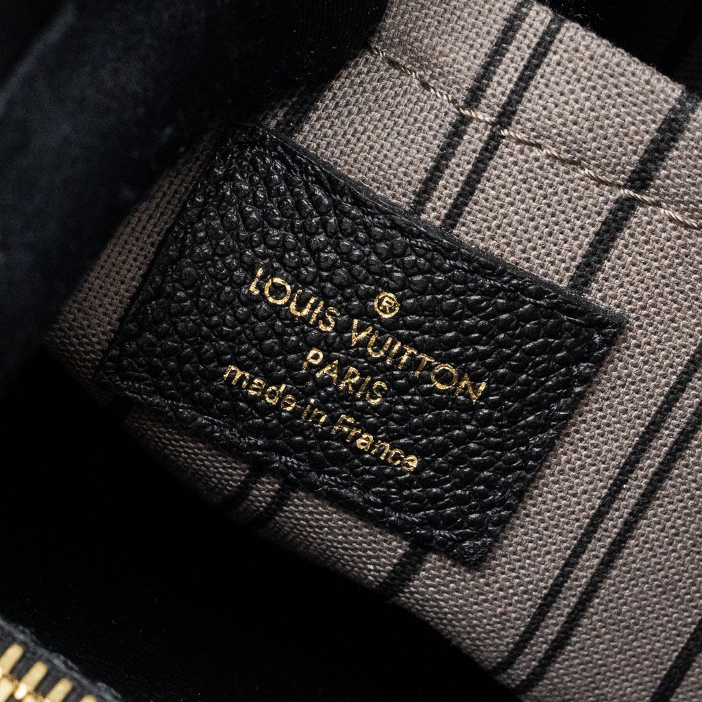LOUIS VUITTON MONTAIGNE BB  MONOGRAM EMPREINTE BLACK GHW
