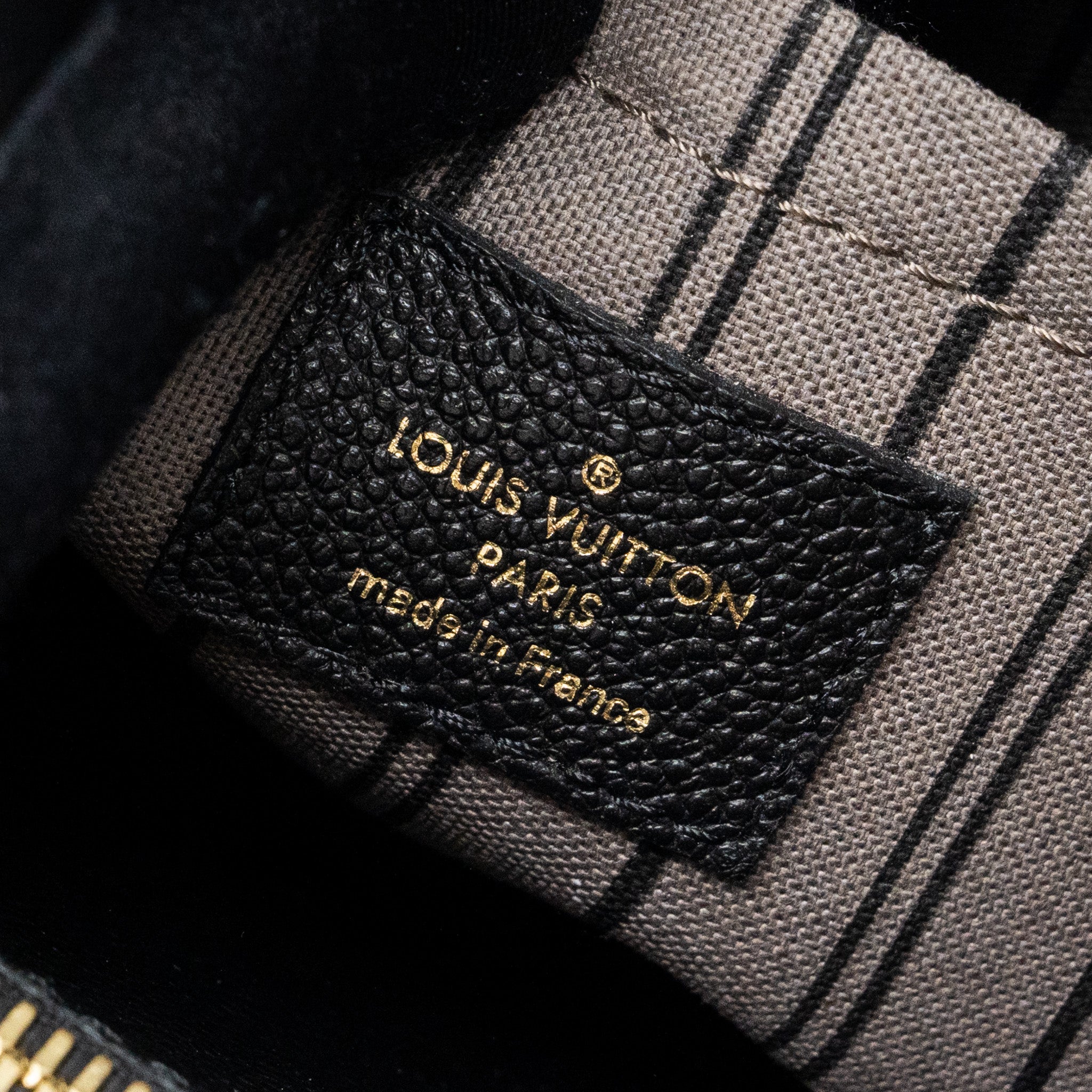 LOUIS VUITTON MONTAIGNE BB  MONOGRAM EMPREINTE BLACK GHW