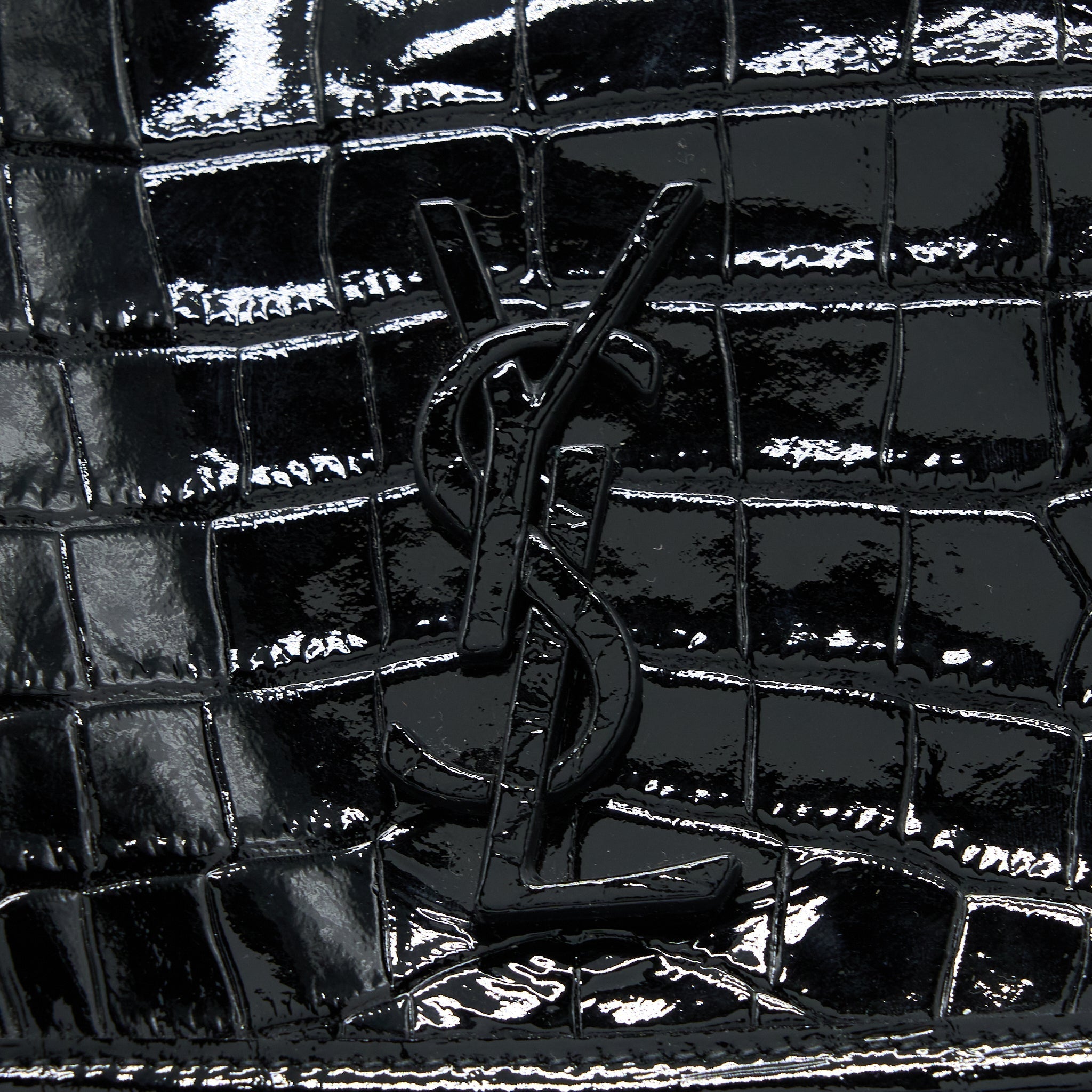 SAINT LAURENT MEDIUM NIKI CHAIN BAG PATENT BLACK SHW