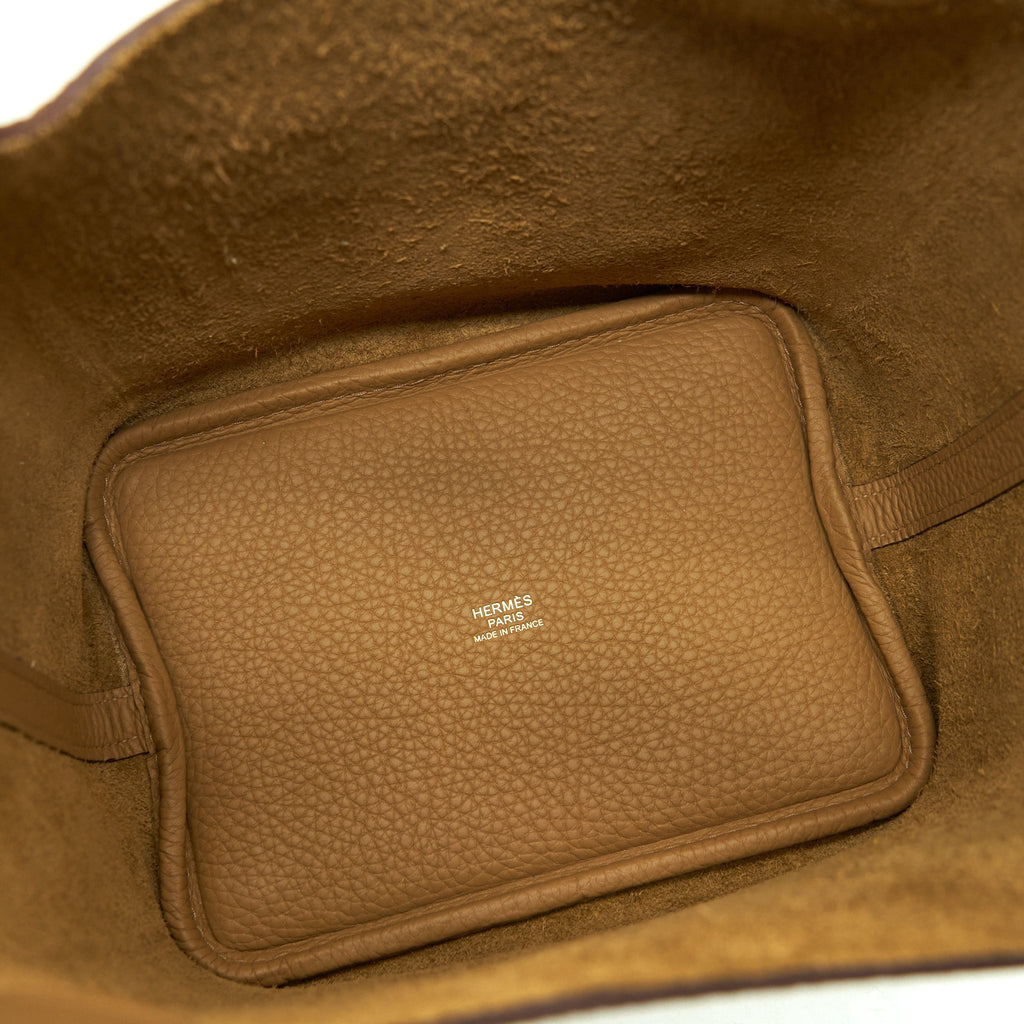 HERMES PICOTIN 18 LOCK BAG CLEMENCE BISCUIT GHW