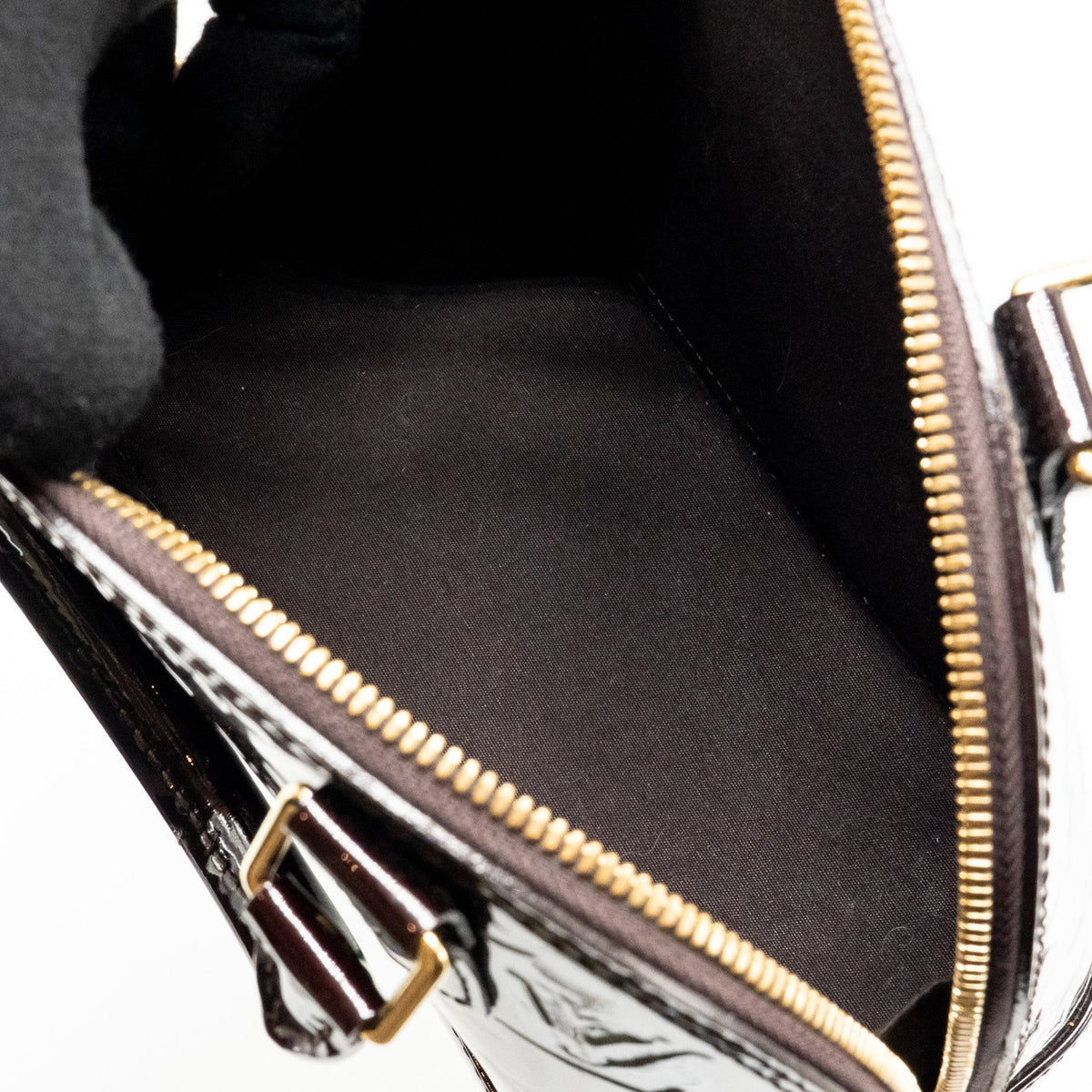 LOUIS VUITTON ALMA BB PATENT LEATHER AMATANTE GHW