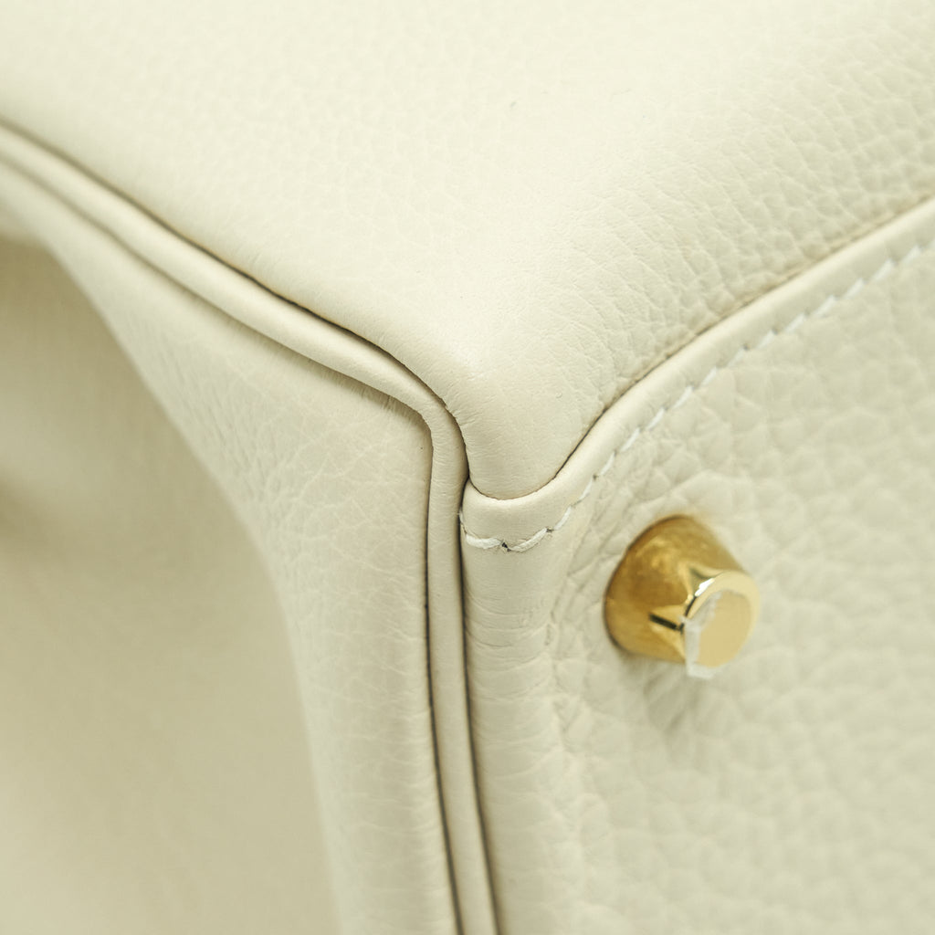 Hermes Kelly 28 Togo Craie GHW