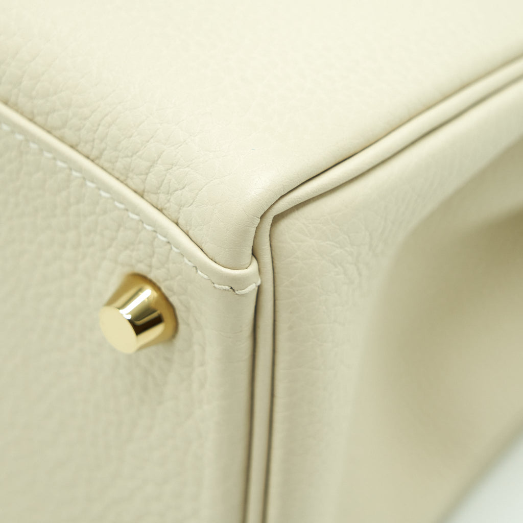Hermes Kelly 28 Togo Craie GHW