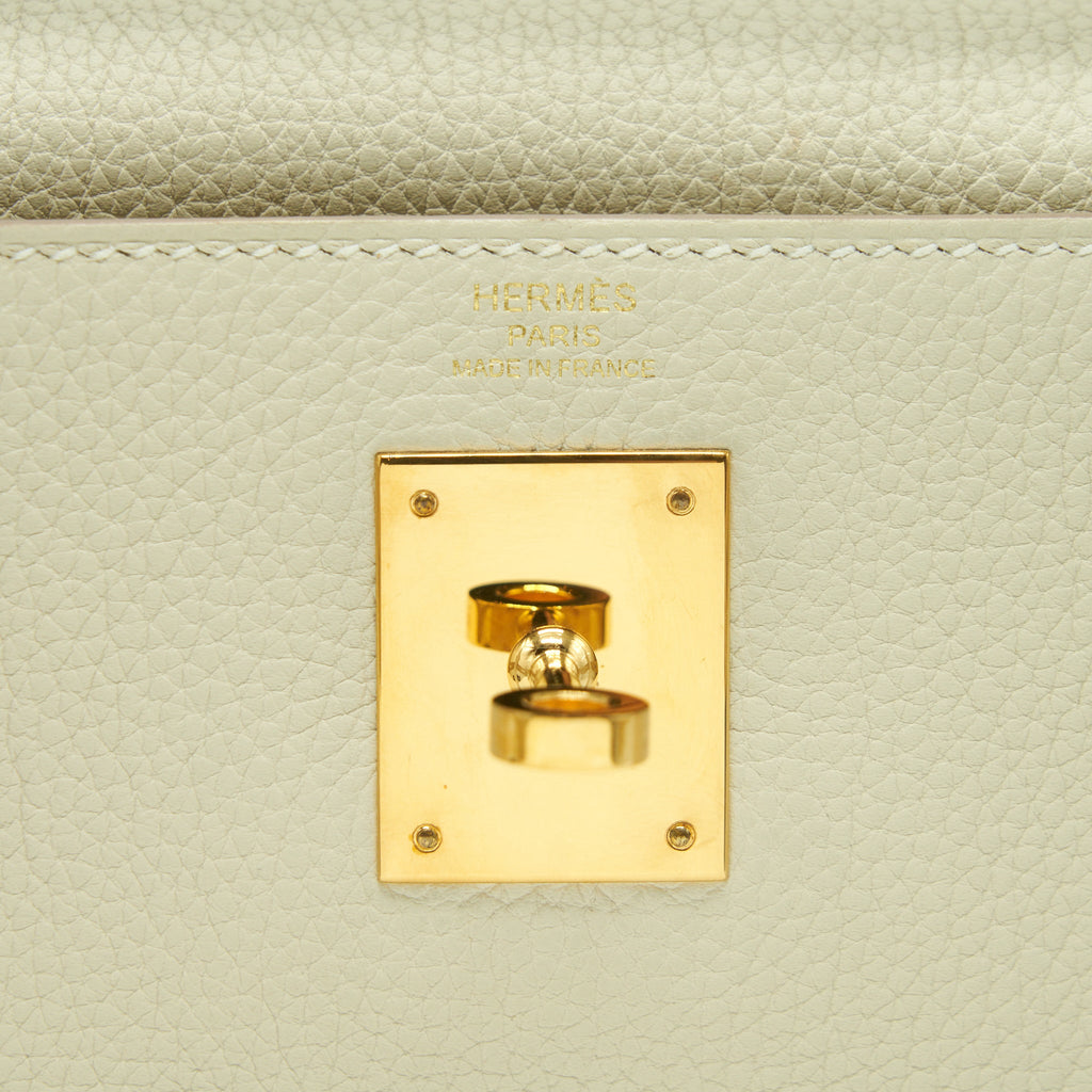 Hermes Kelly 28 Togo Craie GHW