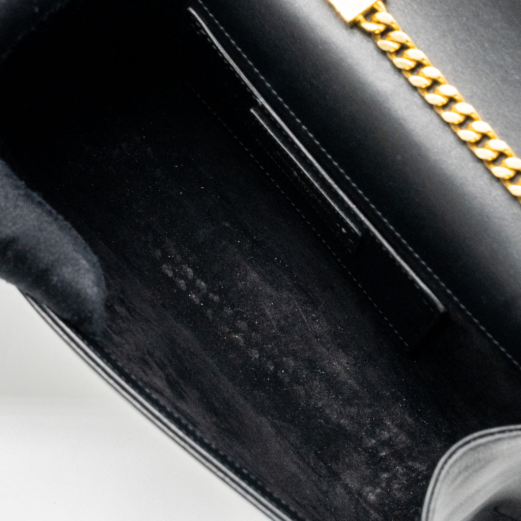 SAINT LAURENT MEDIUM KATE WITH TASSEL CALFSKIN BLACK GHW