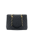CHANEL GRAND SHOPPING TOTE BAG CAVIAR BLACK GHW