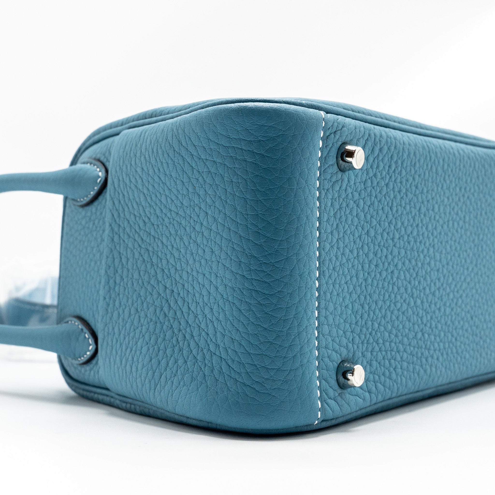 HERMES MINI LINDY CLEMENCE NEW BLUE JEAN SHW
