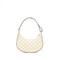 CELINE AVA BAG IN TRIOMPHE CANVAS/CALFSKIN WHITE GHW