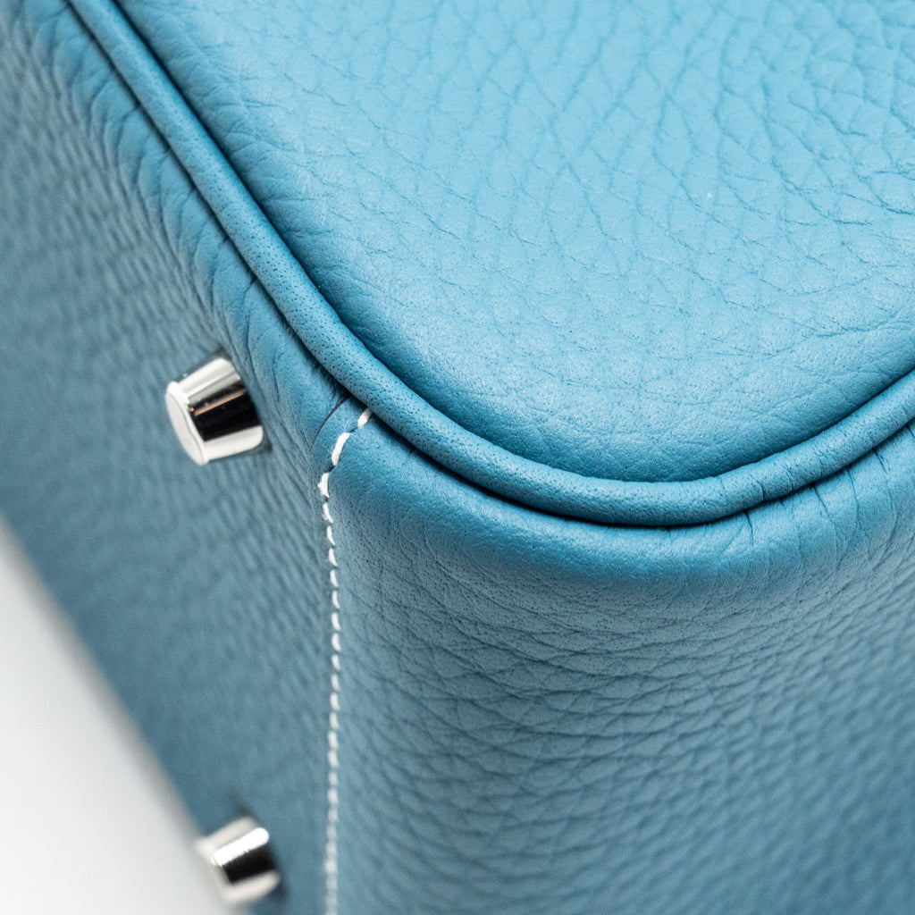 HERMES MINI LINDY CLEMENCE NEW BLUE JEAN SHW