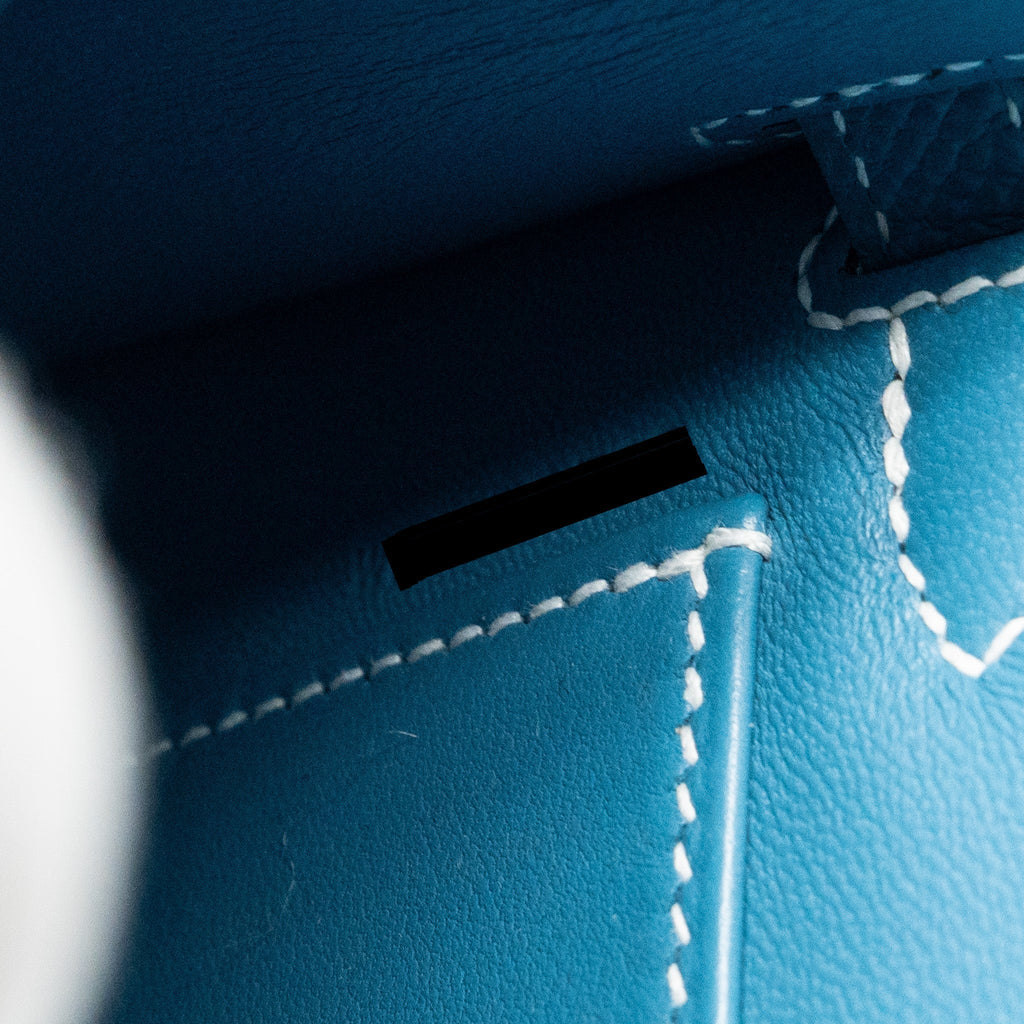 HERMES MINI KELLY II EPSOM NEW BLUE JEAN SHW