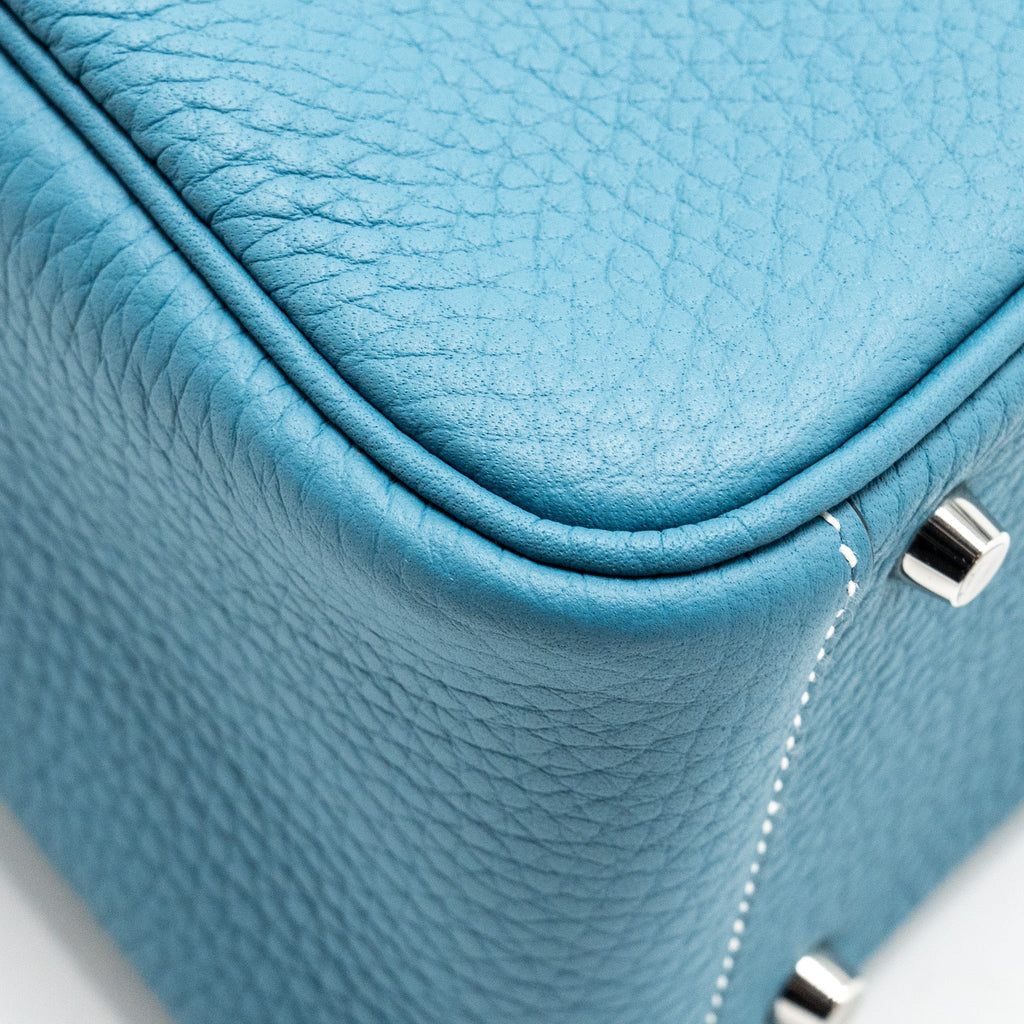 HERMES MINI LINDY CLEMENCE NEW BLUE JEAN SHW
