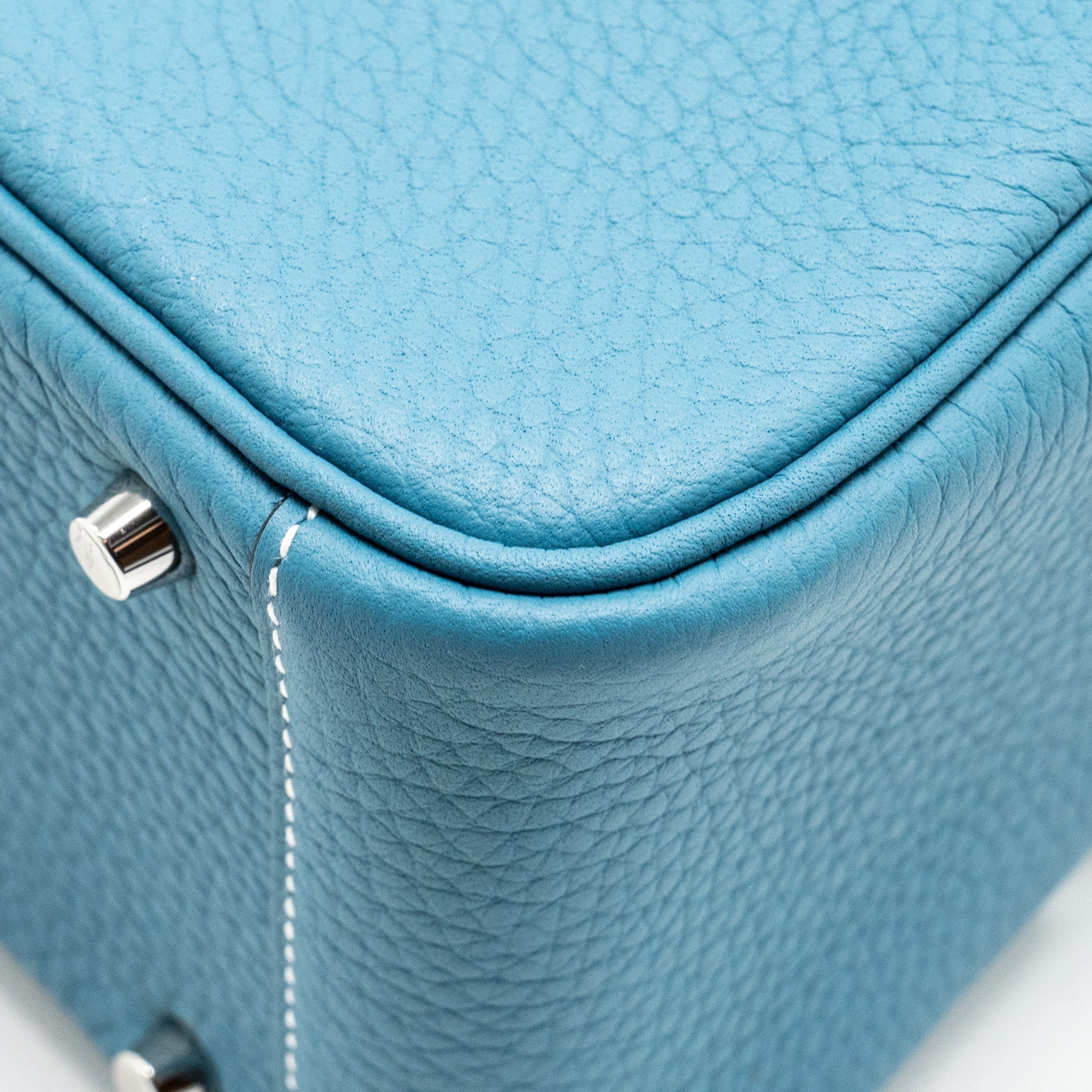 HERMES MINI LINDY CLEMENCE NEW BLUE JEAN SHW