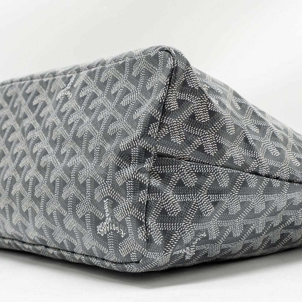 GOYARDBOHEME HOBO BAG GOYARDINE CANVAS/CALFSKIN GRIS SHW