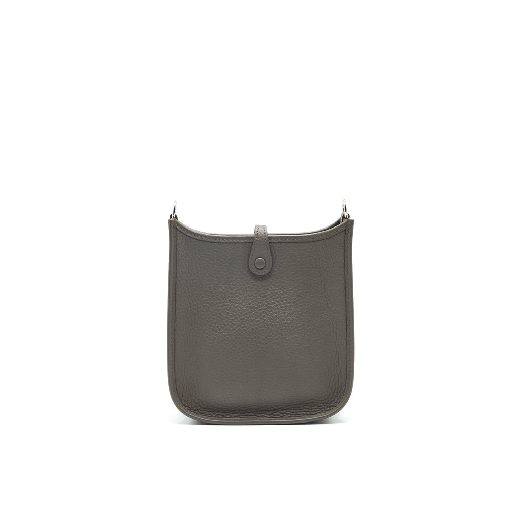 Hermes Mini Evelyne Gris Etain SHW in Square