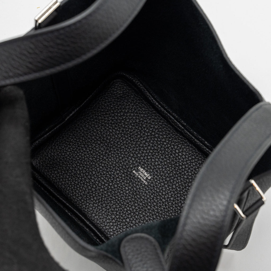 HERMES PICOTIN 18 LOCK BAG CLEMENCE BLACK SHW