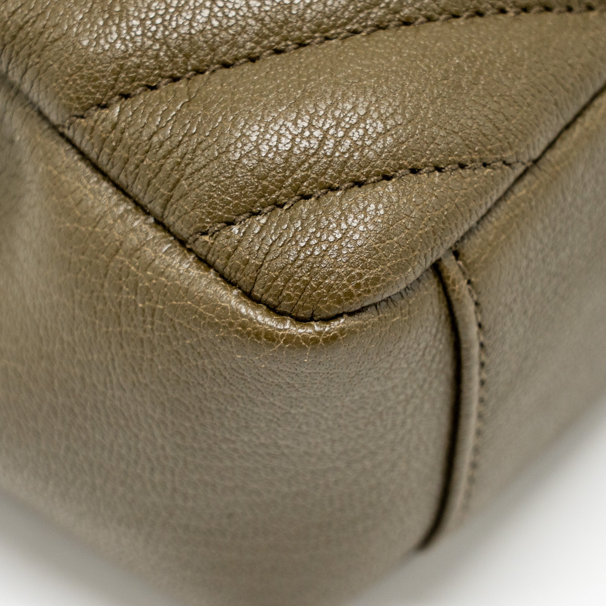 SAINT LAURENT/YSL MEDIUM COLLEGE BAG QUILTED LAMBSKIN ANEMONE GREEN GHW