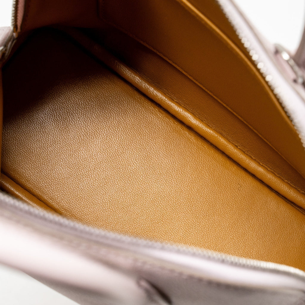 HERMES MINI BOLIDE EVERCOLOR MAUVE PALE/ CARAMEL SHW