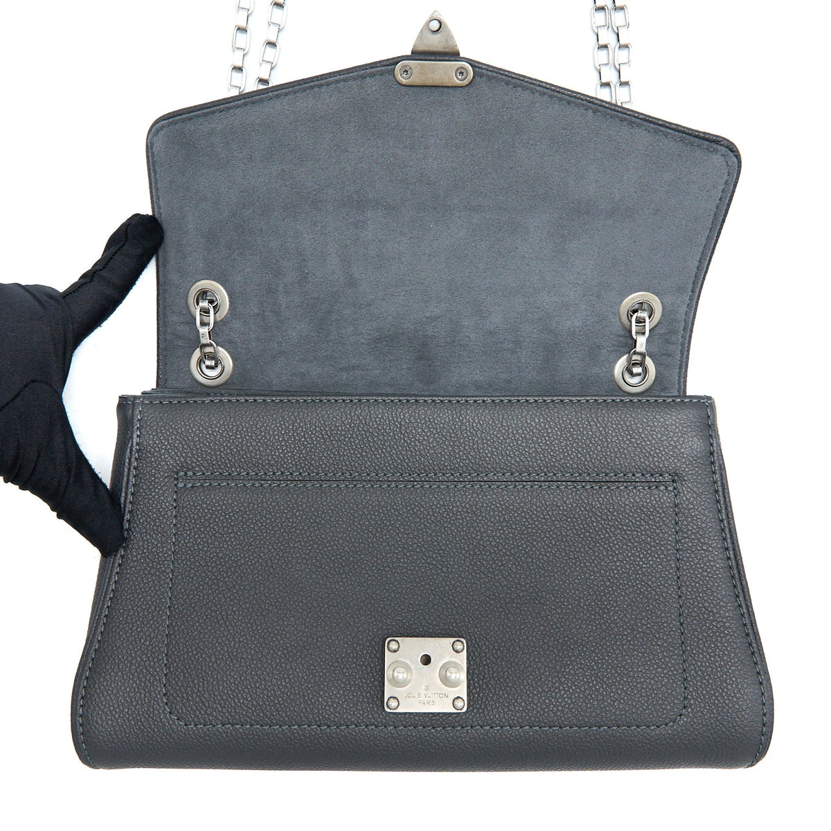LOUIS VUITTON SAINT GERMAINE CROSSBODY BAG MONOGRAM EMPREINTE BLACK BRUSHED SHW