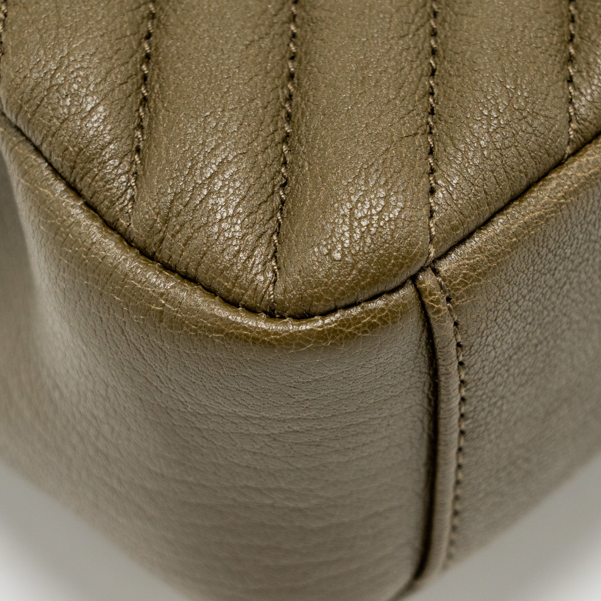 SAINT LAURENT/YSL MEDIUM COLLEGE BAG QUILTED LAMBSKIN ANEMONE GREEN GHW