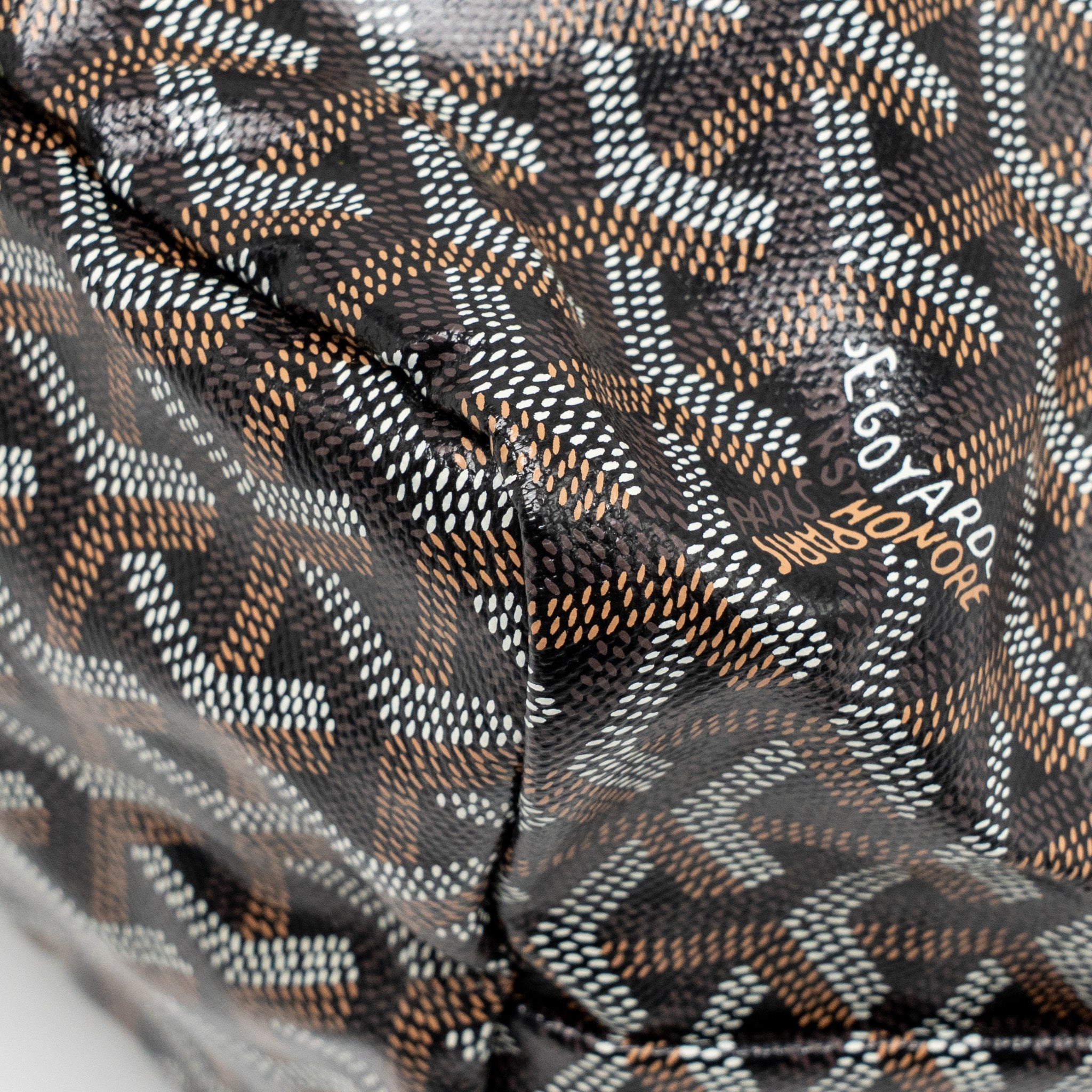 GOYARD SAINT LOUIS PM GOYARDINE CANVAS/CHEVROCHES CALFSKIN BLACK/TAN SHW