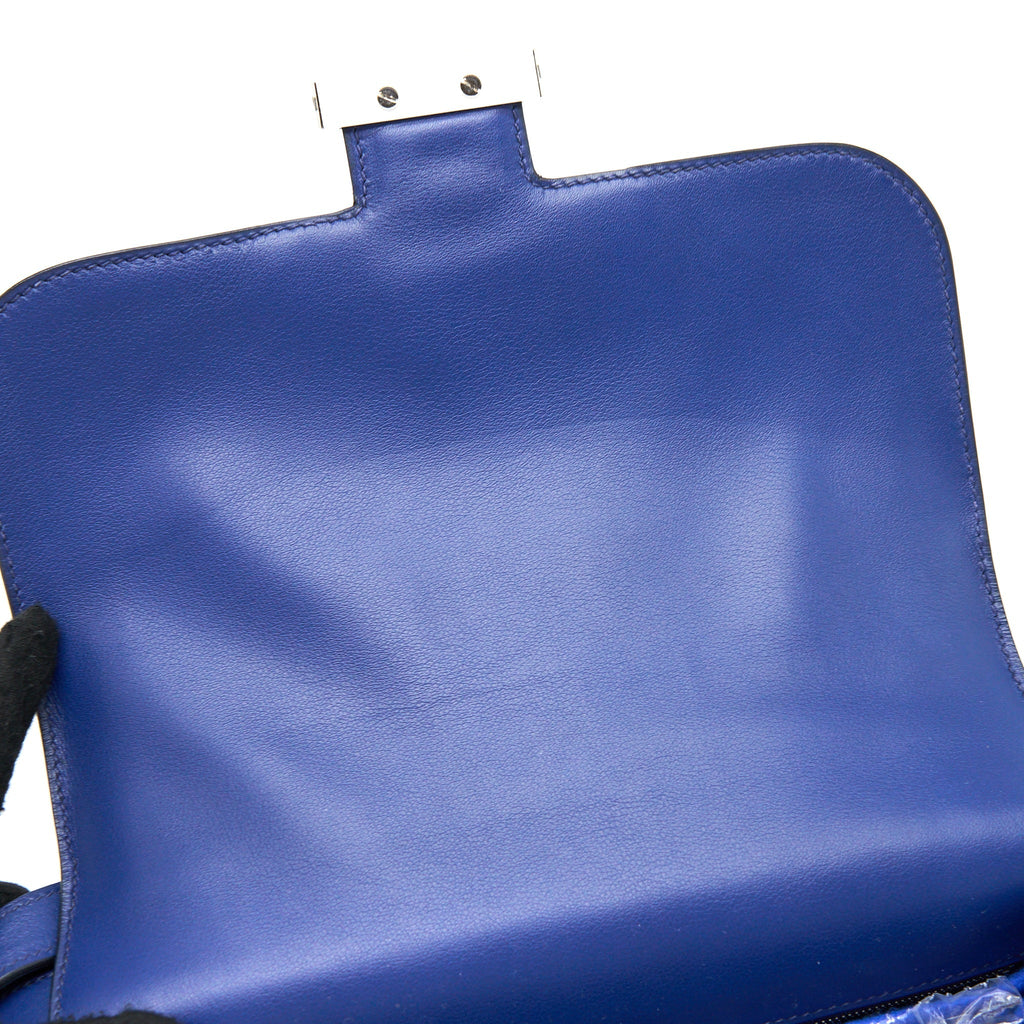 Hermes Constance 24 Swift/Toile Black/Blue Saphir SHW