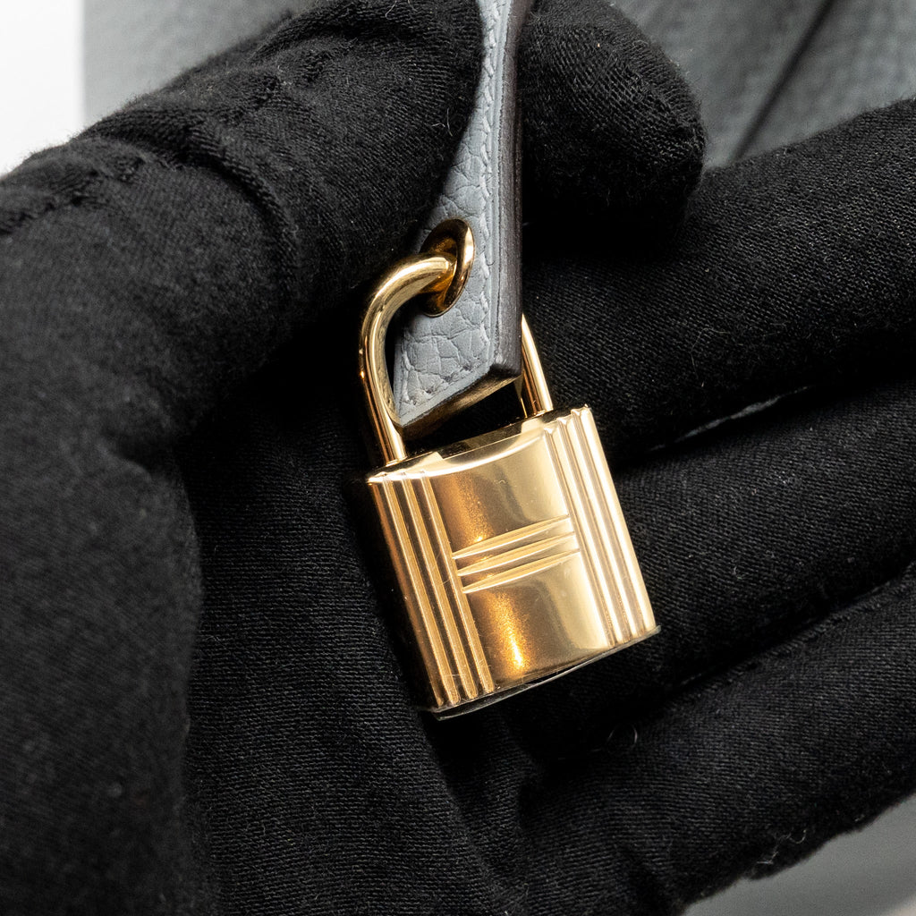 HERMES PICOTIN 18 LOCK BAG CLEMENCE GRIS PANTIN LGHW