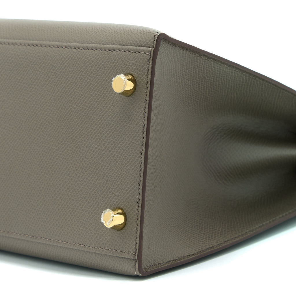 Hermes Kelly 28 Sellier Epsom 8F Gris Etain GHW