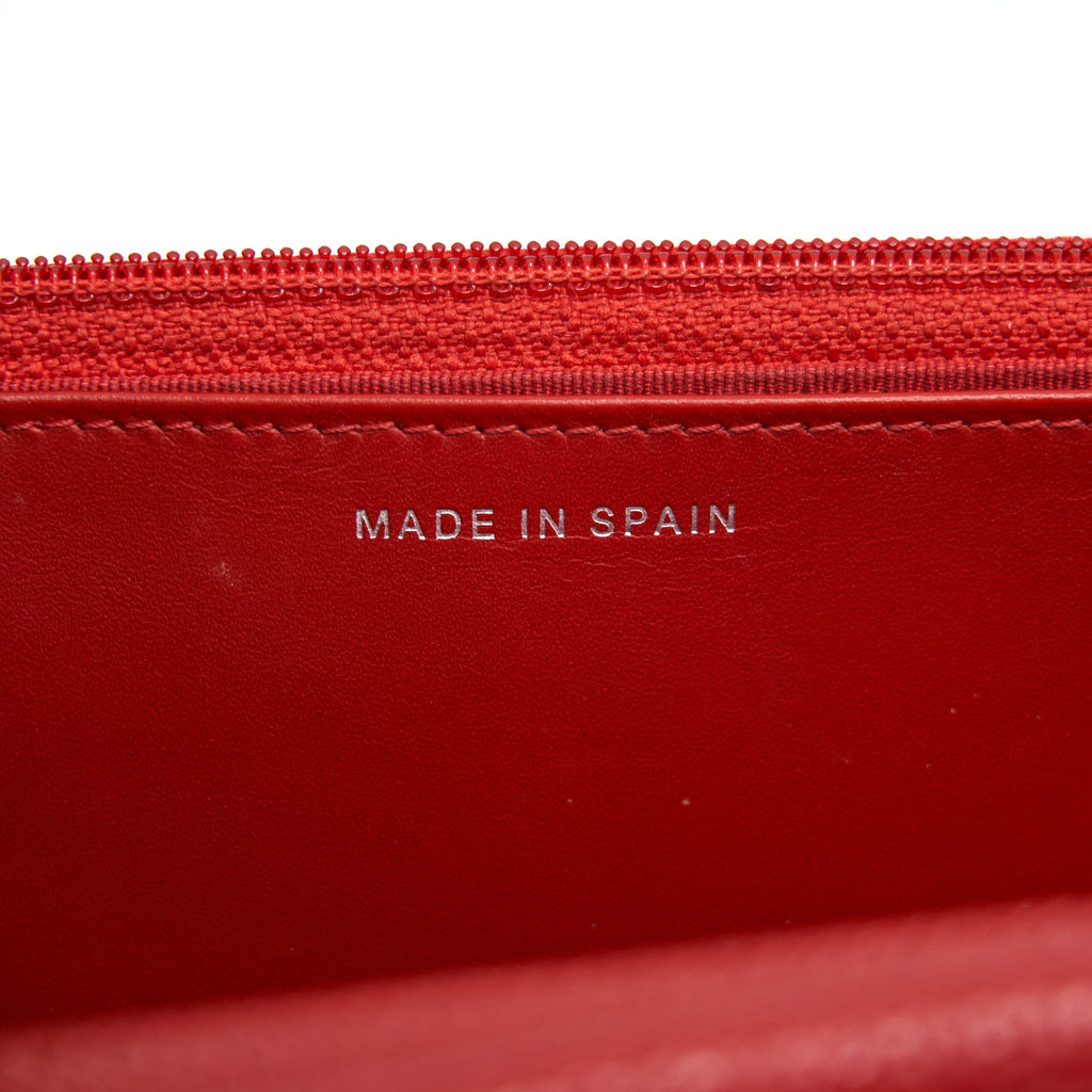 CHANEL WALLET ON CHAIN CAVIAR RED WITH SHW SERIAL 18