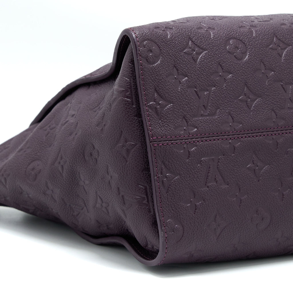 LOUIS VUITTON PETILLANCE TOTE BAG MONOGRAM EMPREINTE DARK PURPLE GHW