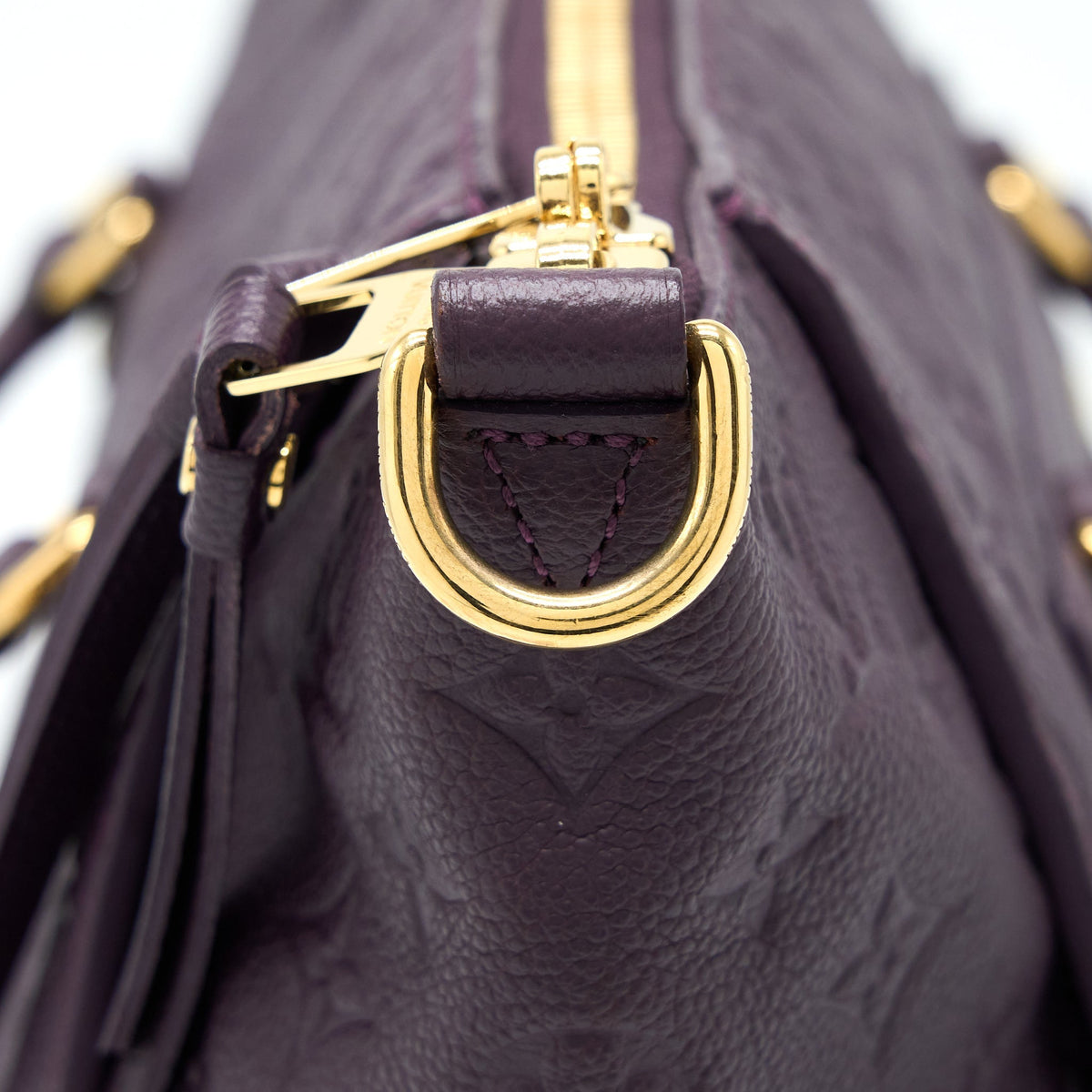 LOUIS VUITTON PETILLANCE TOTE BAG MONOGRAM EMPREINTE DARK PURPLE GHW