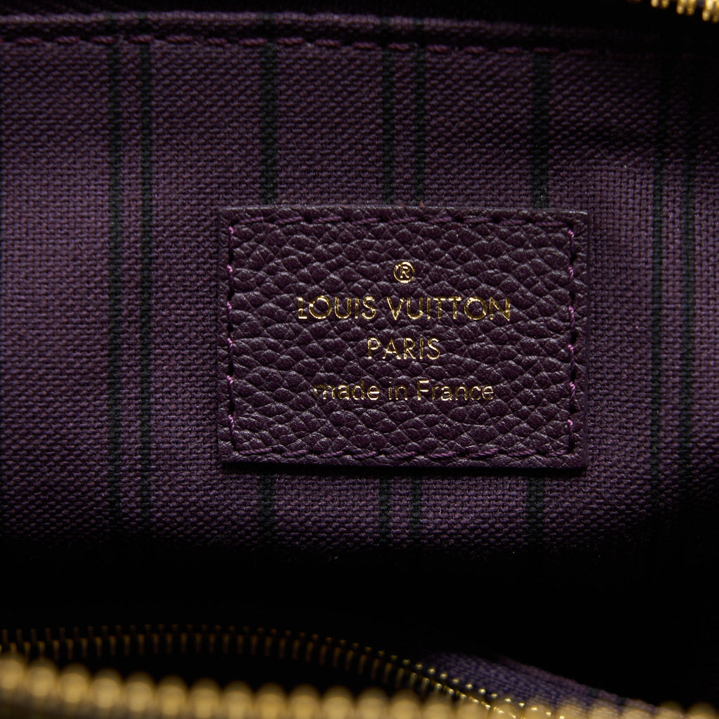 LOUIS VUITTON PETILLANCE TOTE BAG MONOGRAM EMPREINTE DARK PURPLE GHW