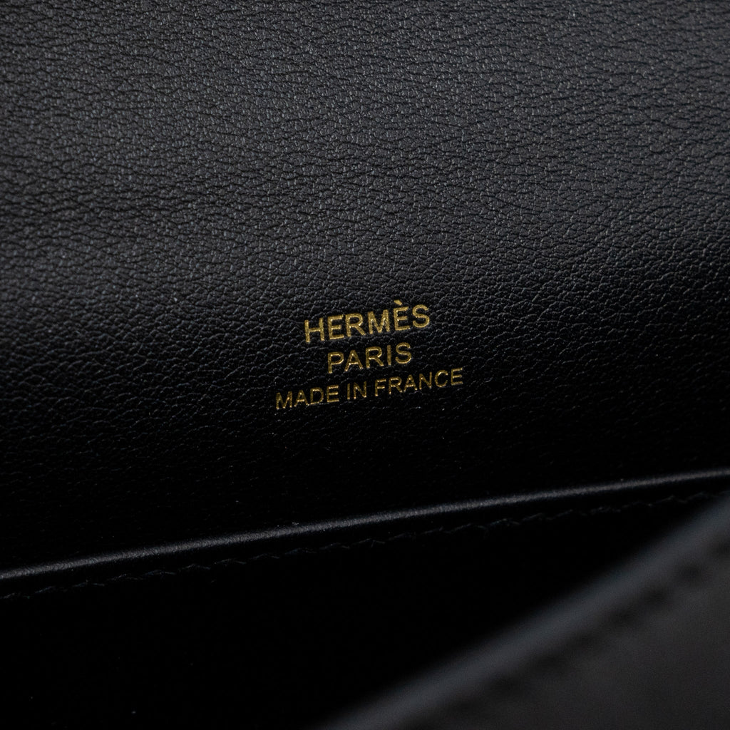 Hermes Kelly Pochette Swift Black GHW
