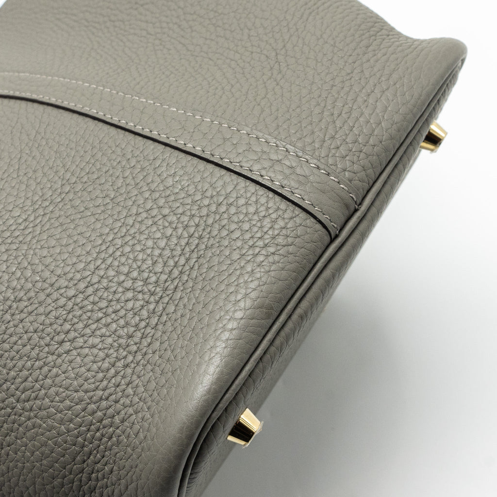 HERMES PICOTIN 22 LOCK BAG CLEMENCE GRIS MEYER GHW
