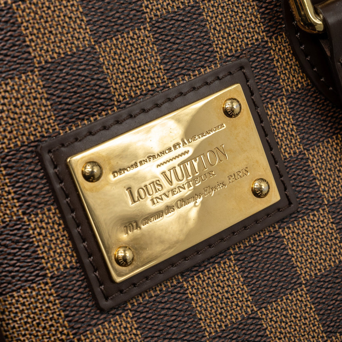 LOUIS VUITTON HAMPSTEAD TOTE BAG DAMIER EBENE GHW
