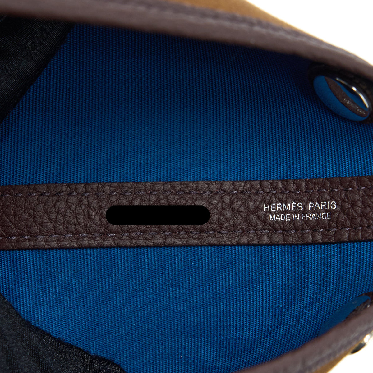 Hermes Garden Party 30 Canvas/Leather Alezan/ Bleu Outrener/ Rouge Sellier SHW