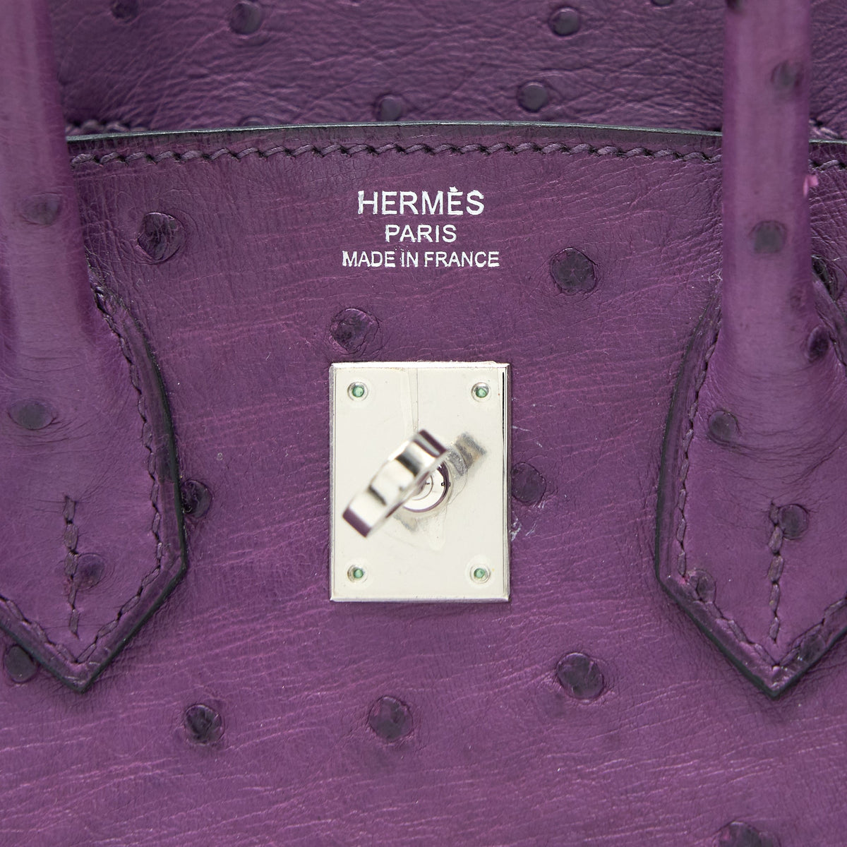 Hermes Birkin 25 Ostrich Violine SHW