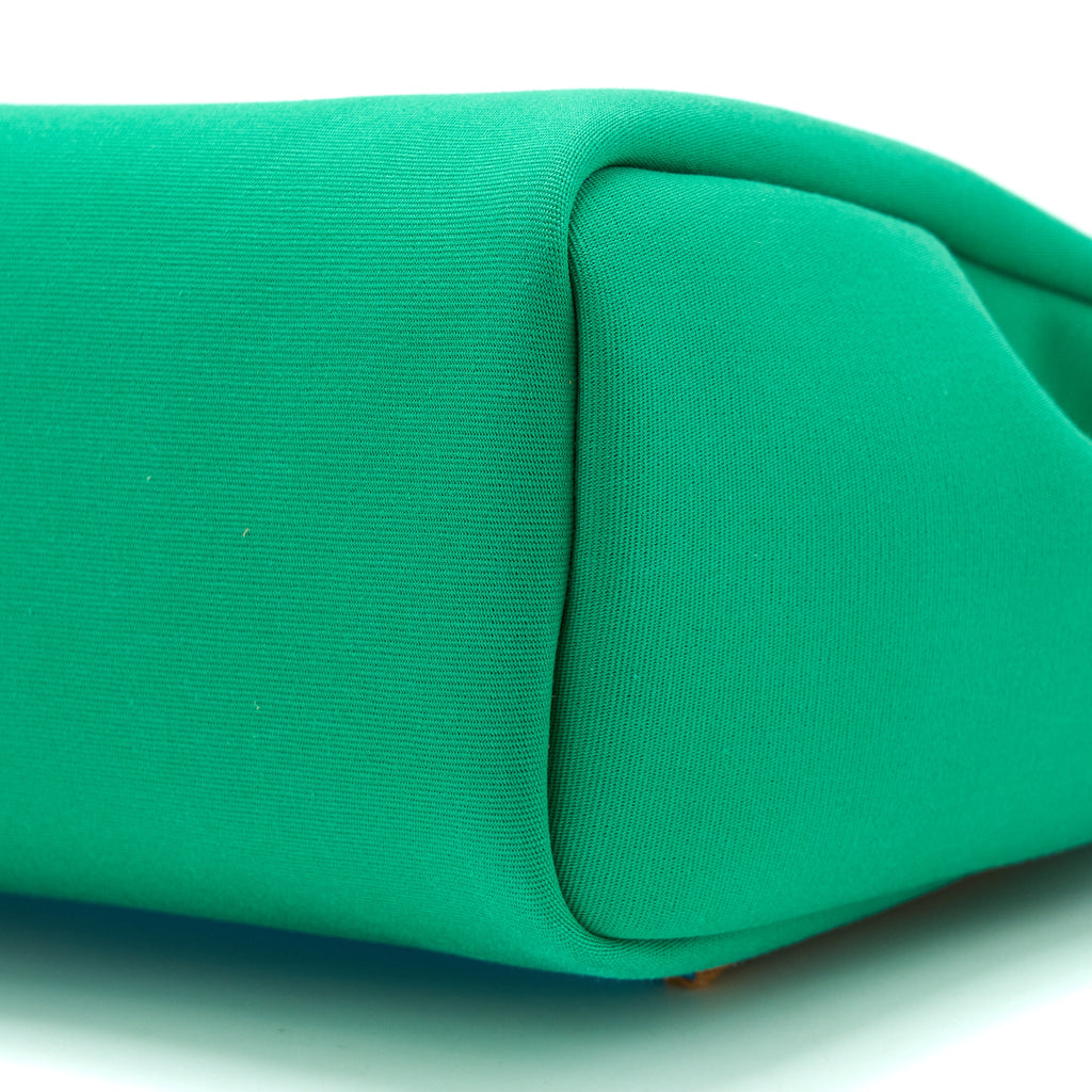 Hermes Herbag Zip 31 Bag Canvas Menthe-Bleu Azteque/Nature SHW