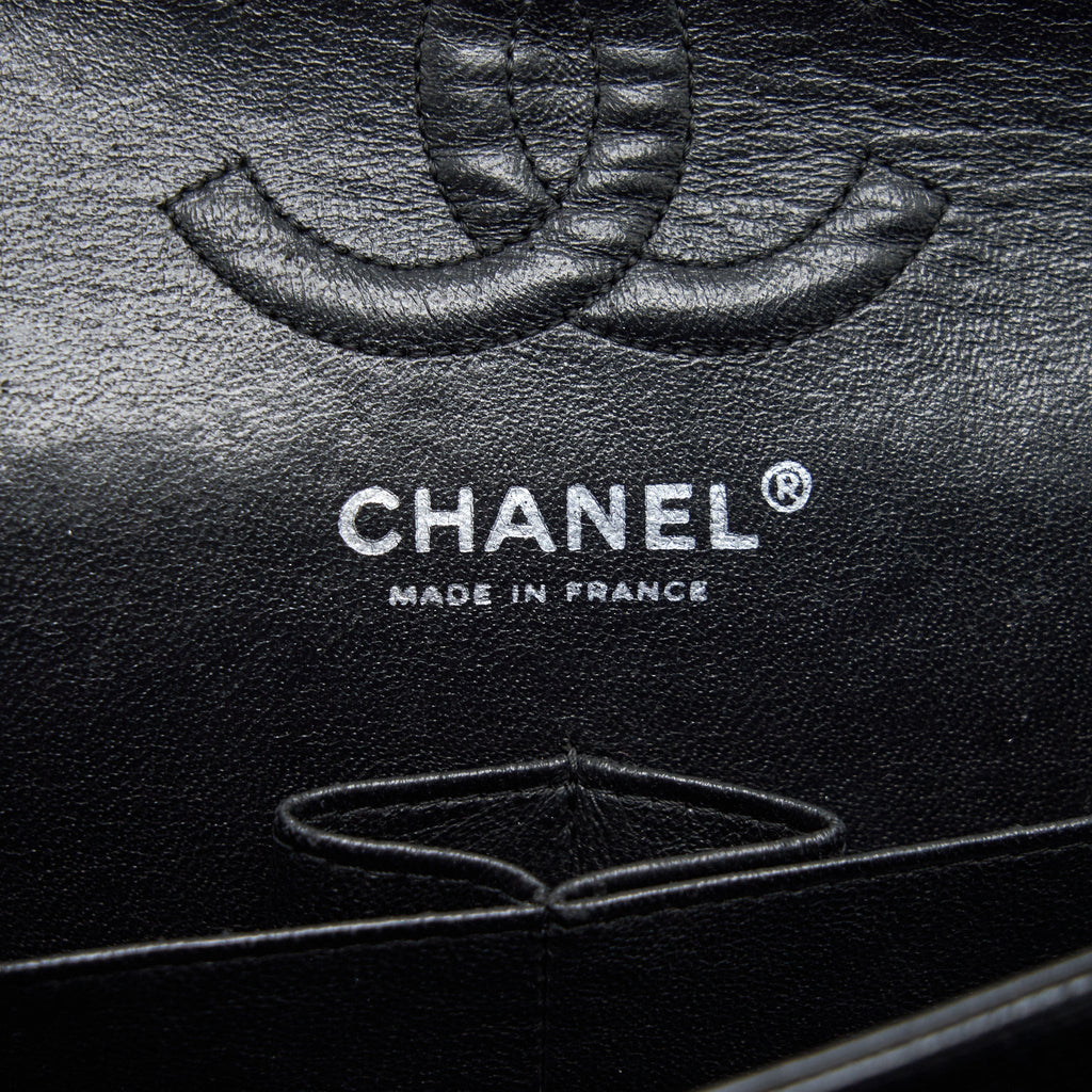 CHANEL SMALL CLASSIC DOUBLE FLAP BAG BLACK CAVIAR SHW