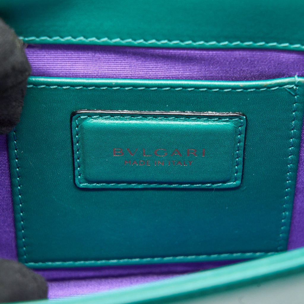 BVLGARI SERPENTI FOREVER CROSSBODY BAG CALFSKIN GREEN LGHW