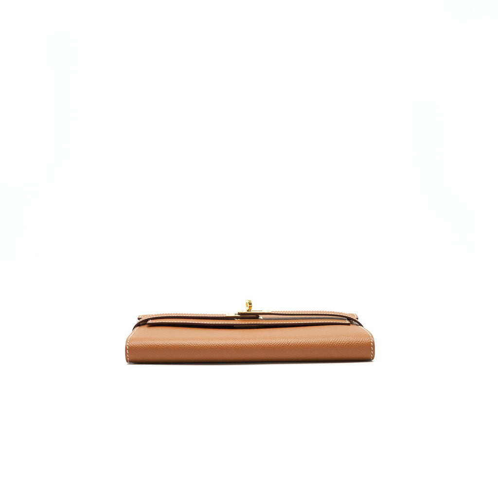 Hermes Kelly Long Wallet Gold GHW