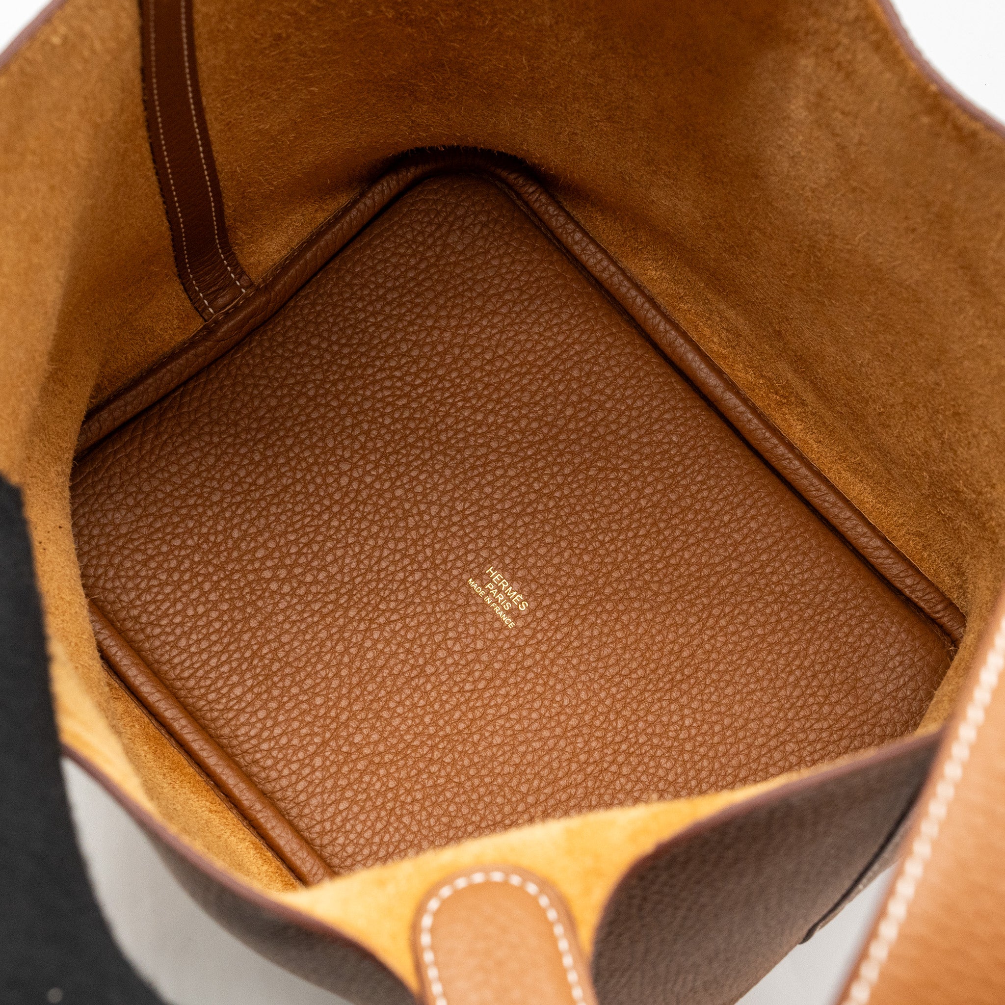 HERMES PICOTIN 22 LOCK BAG CLEMENCE GOLD WITH GHW