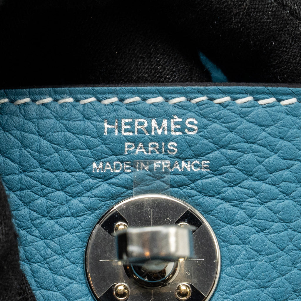 HERMES MINI LINDY CLEMENCE NEW BLUE JEAN SHW