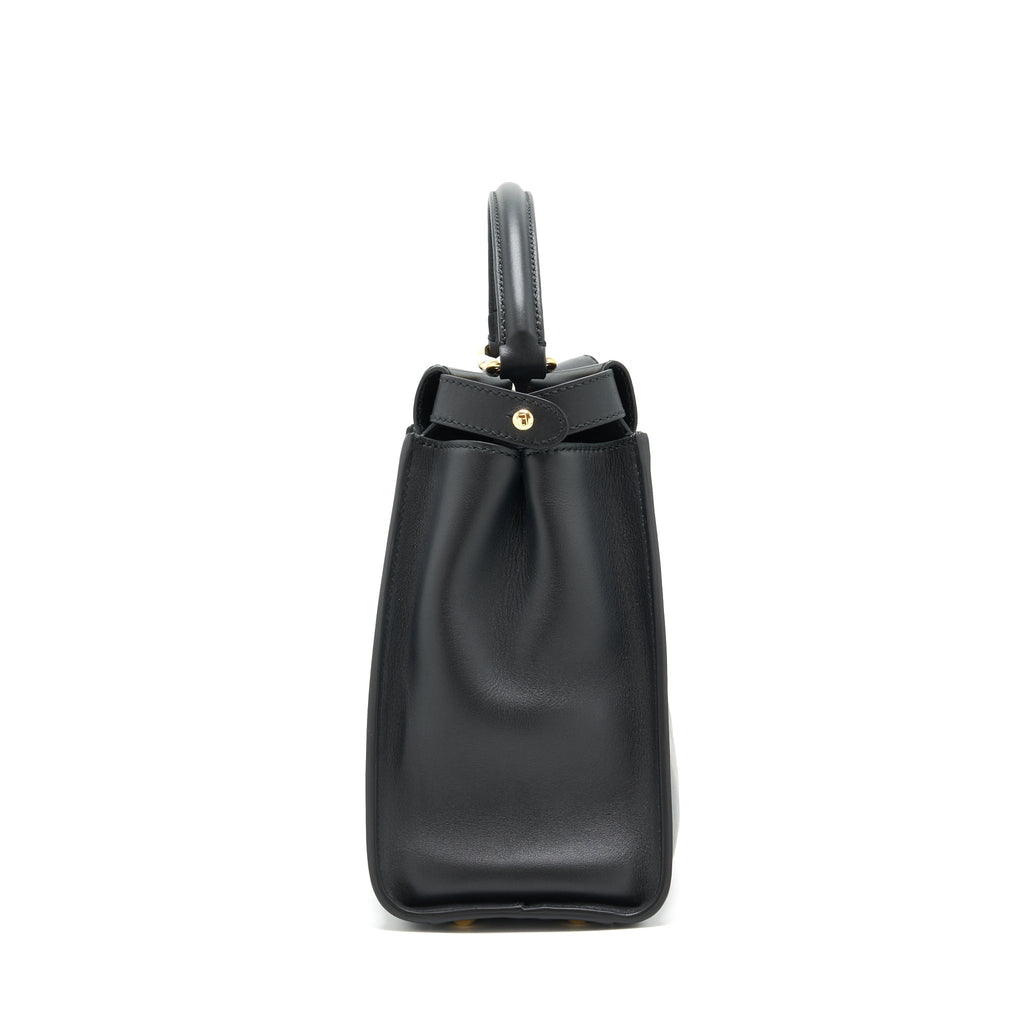 FENDI MEDIUM PEEKABOO BLACK CALFSKIN WITH BLACK/GHW
