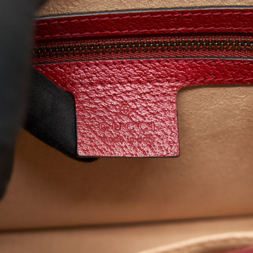 GUCCI QUEEN MARGARET TOP HANDLE BAG RED